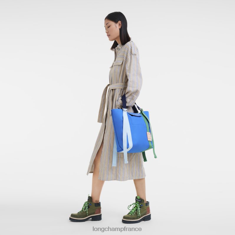 bleu femmes sac cabas le pliage re-play Sacs Longchamp Z6ZTP50