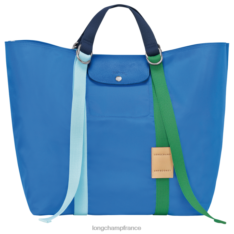 bleu femmes sac cabas le pliage re-play Sacs Longchamp Z6ZTP55