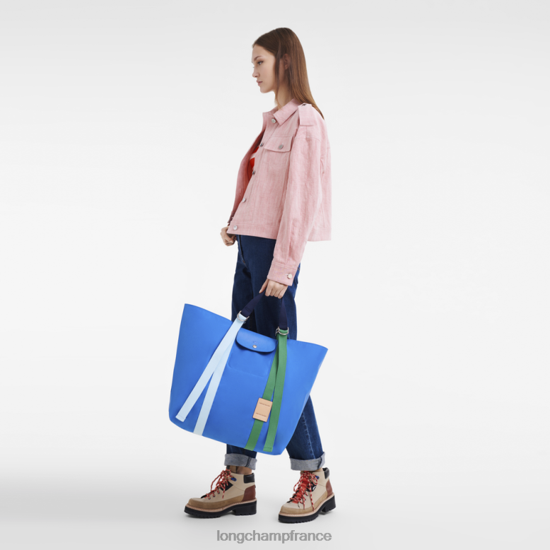 bleu femmes sac cabas le pliage re-play Sacs Longchamp Z6ZTP55