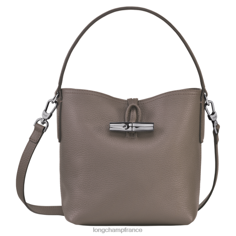 gris femmes sac seau essentiel roseau Sacs Longchamp Z6ZTP94