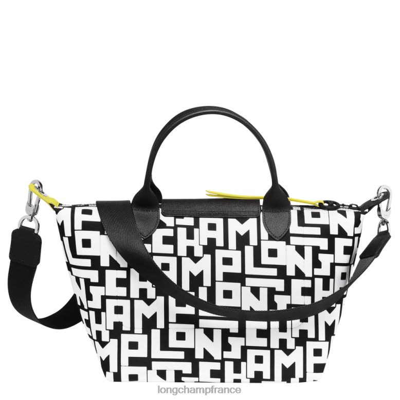 noir blanc femmes sac à main le pliage lgp Sacs Longchamp Z6ZTP90