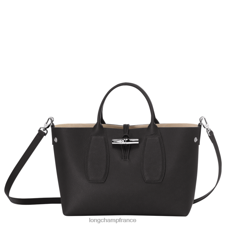 noir femmes sac à main roseau Sacs Longchamp Z6ZTP103