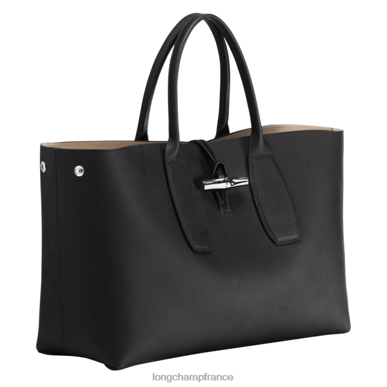 noir femmes sac à main roseau Sacs Longchamp Z6ZTP109