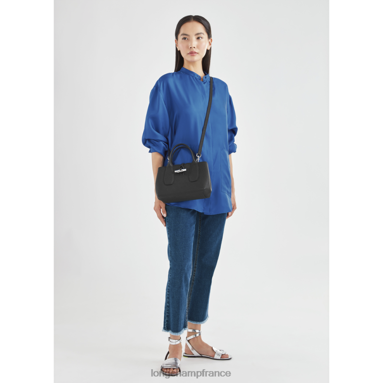 noir femmes sac à main roseau Sacs Longchamp Z6ZTP112