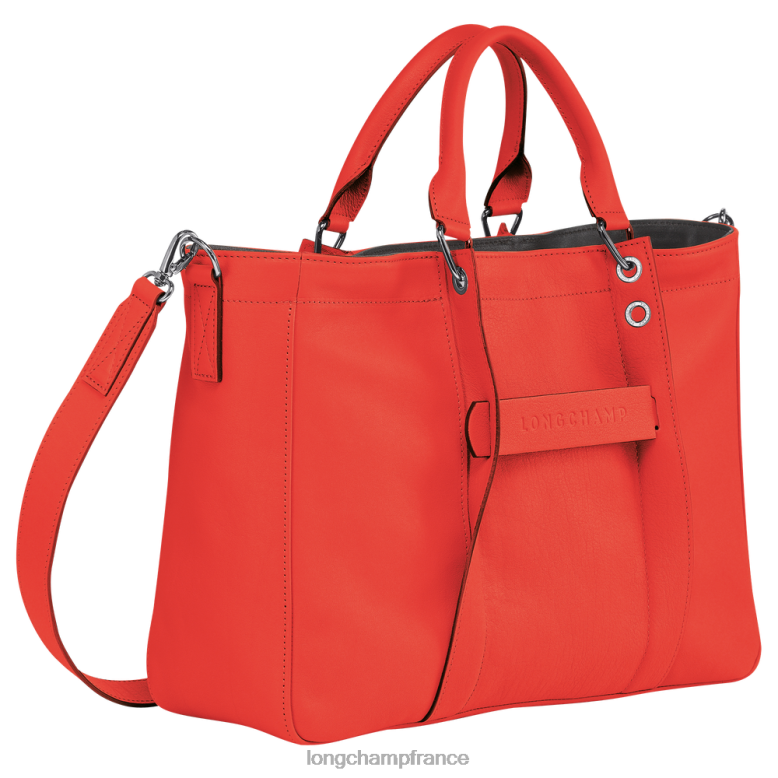 orange femmes sac à main 3D Sacs Longchamp Z6ZTP184