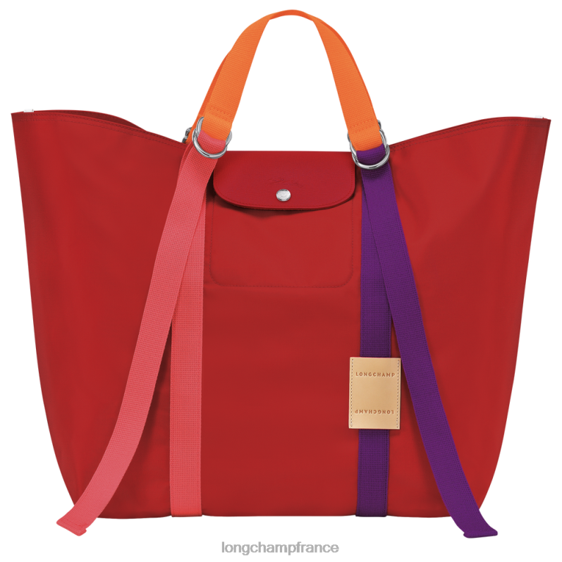 rouge femmes sac cabas le pliage re-play Sacs Longchamp Z6ZTP58