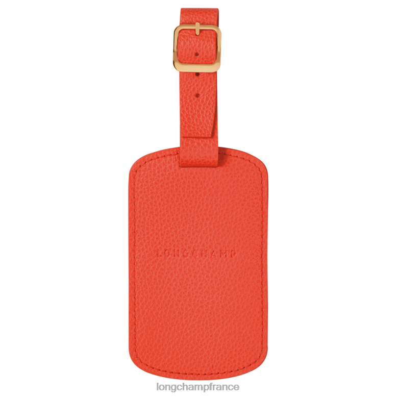 orange femmes étiquette de bagage le foulonne accessoires Longchamp Z6ZTP852