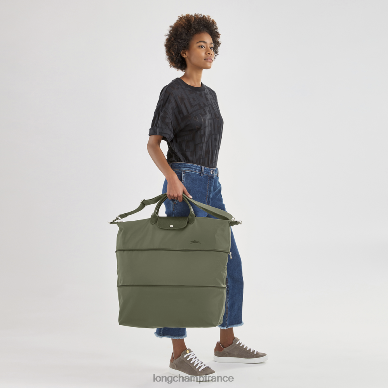 forêt femmes sac de voyage vert le pliage extensible Sacs Longchamp Z6ZTP801
