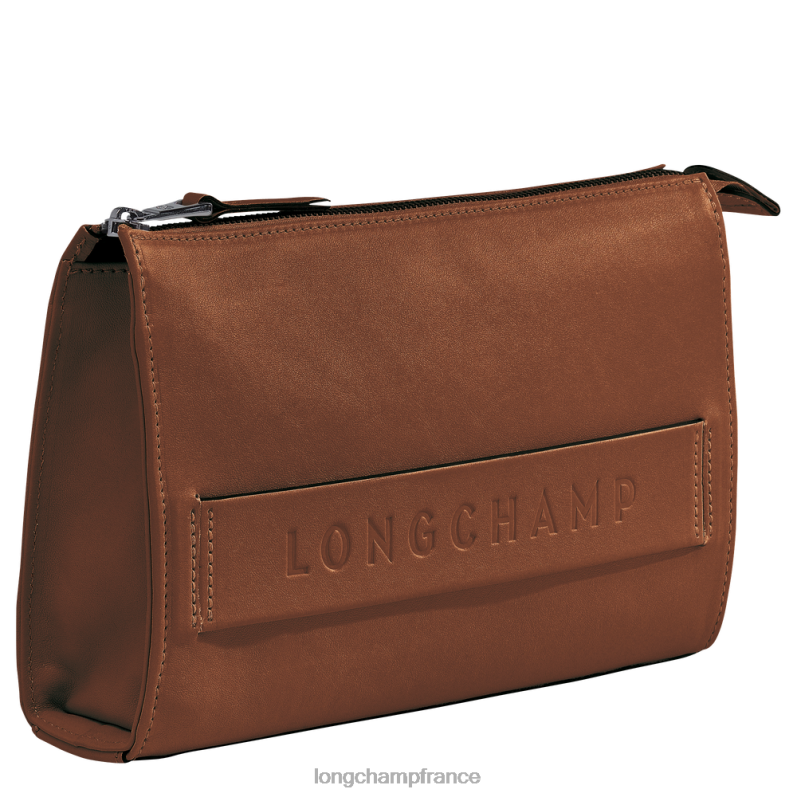 Cognac Hommes pochette 3D maroquinerie Longchamp Z6ZTP723