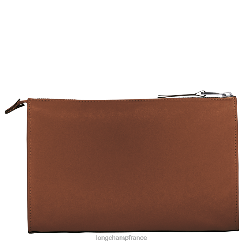 Cognac Hommes pochette 3D maroquinerie Longchamp Z6ZTP723