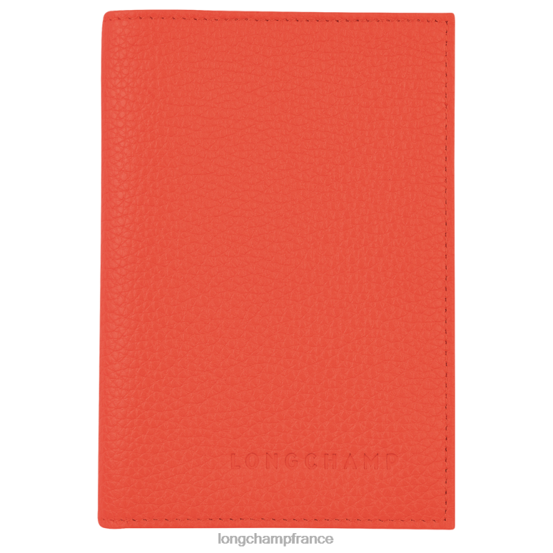 orange Hommes couverture de passeport le foulonne maroquinerie Longchamp Z6ZTP725