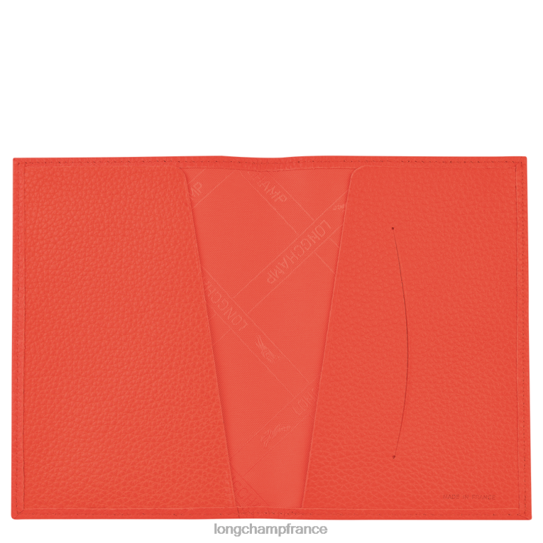orange Hommes couverture de passeport le foulonne maroquinerie Longchamp Z6ZTP725