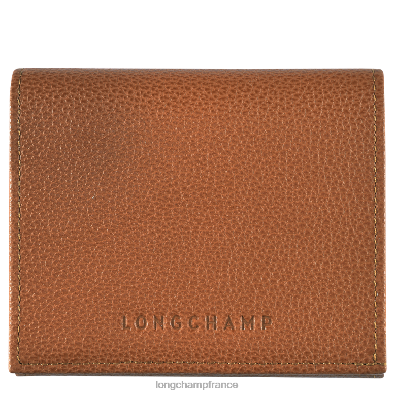 caramel Hommes porte-monnaie le foulonne maroquinerie Longchamp Z6ZTP543