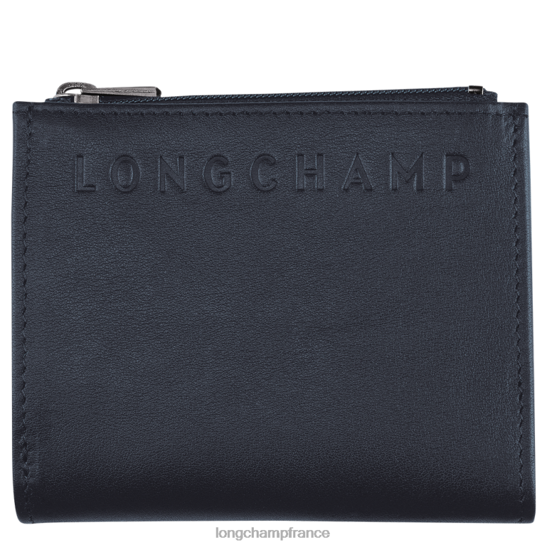 bleu nuit Hommes portefeuille 3D maroquinerie Longchamp Z6ZTP626