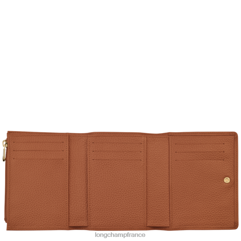 caramel Hommes portefeuille le foulonne maroquinerie Longchamp Z6ZTP597