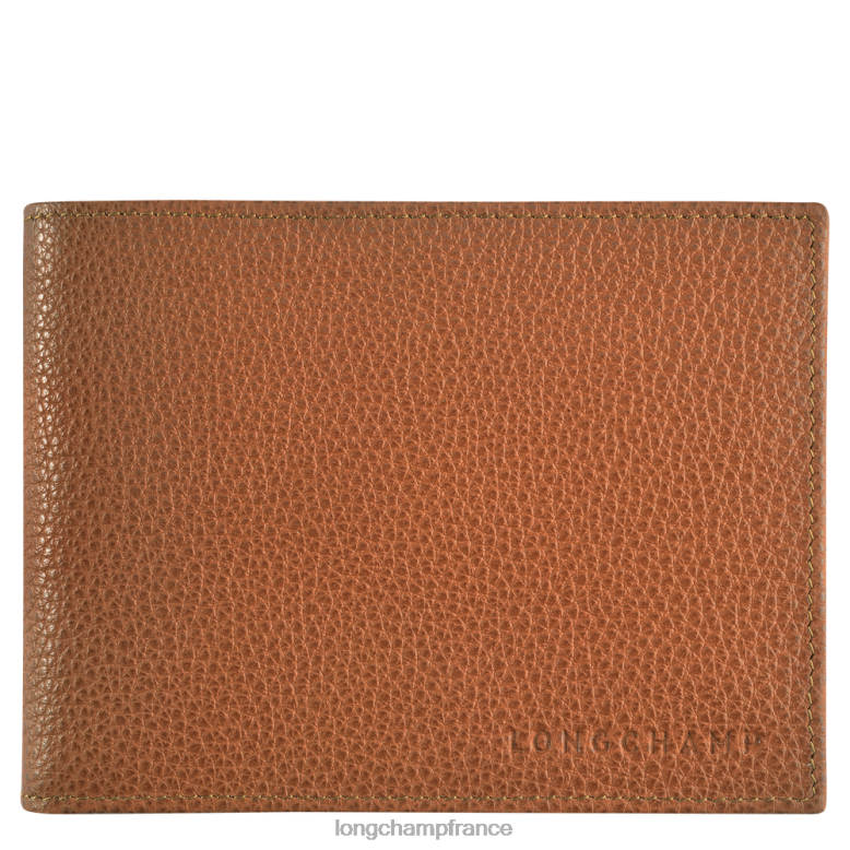 caramel Hommes portefeuille le foulonne maroquinerie Longchamp Z6ZTP635