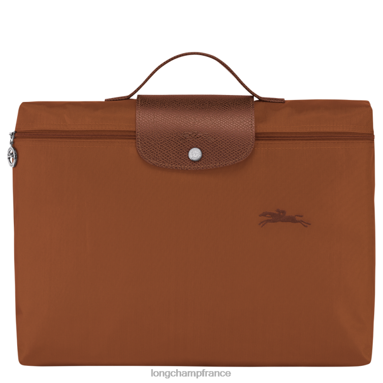 Cognac Hommes dossier de documents vert le pliage Sacs Longchamp Z6ZTP494