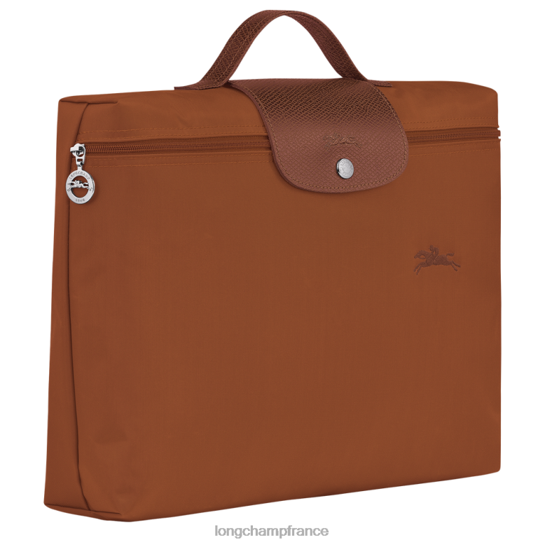 Cognac Hommes dossier de documents vert le pliage Sacs Longchamp Z6ZTP494