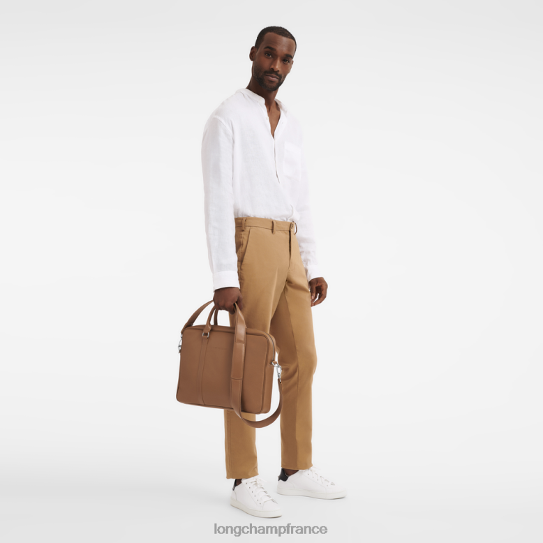 caramel Hommes mallette le foulonne Sacs Longchamp Z6ZTP477