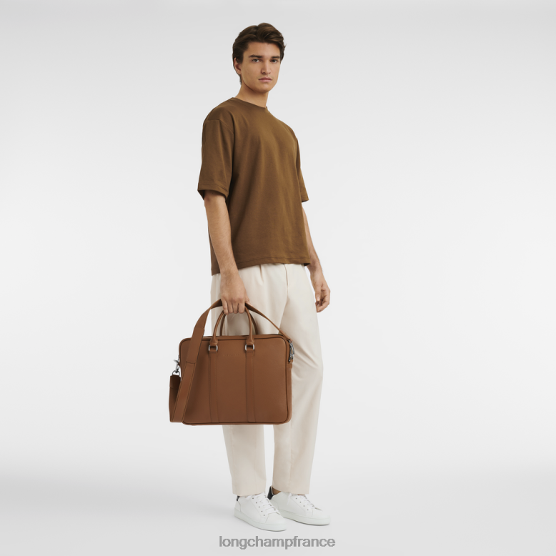 caramel Hommes mallette le foulonne Sacs Longchamp Z6ZTP480
