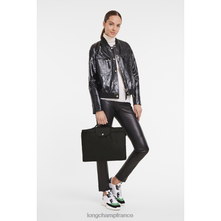 noir Hommes dossier de documents vert le pliage Sacs Longchamp Z6ZTP492
