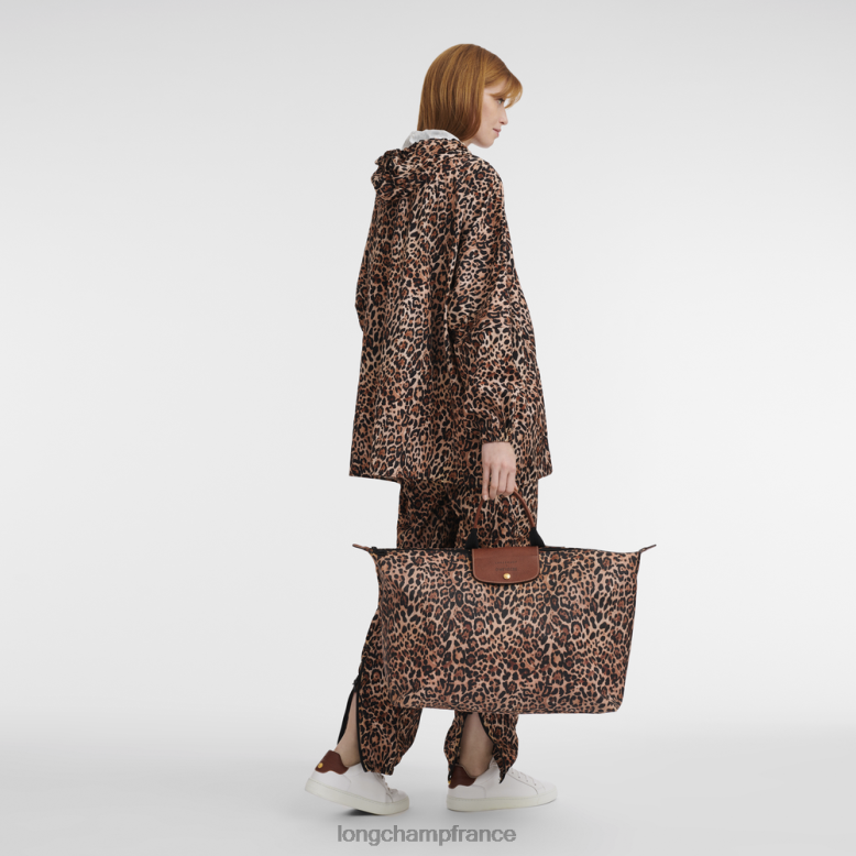 imprimé panthère Hommes sac de voyage/sac à dos Sacs Longchamp X D'heygere Z6ZTP831