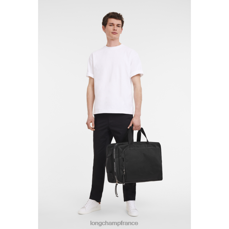 noir Hommes sac de voyage énergétique le pliage Sacs Longchamp Z6ZTP779