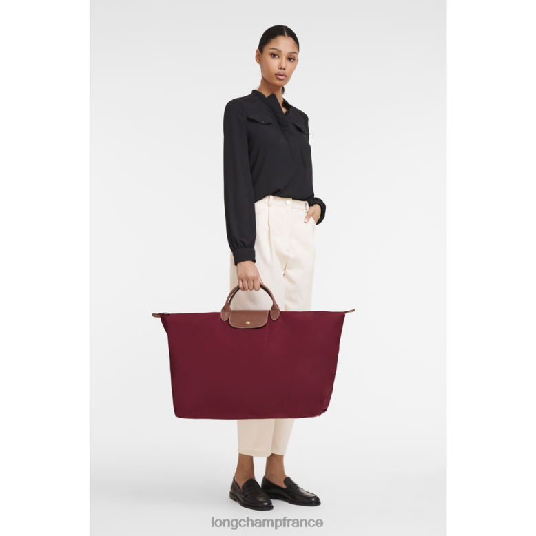 rouge Hommes sac de voyage original le pliage Sacs Longchamp Z6ZTP814
