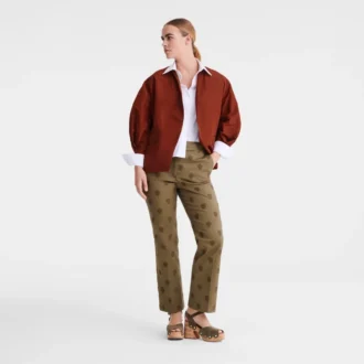 Châtaigne – Veste kimono en taffetas technique