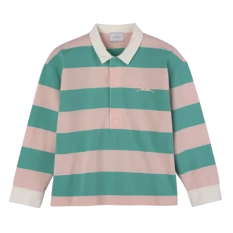 Ballerina/Menthe – Polo en jersey rayé