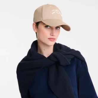 Beige – Casquette en coton biologique uni