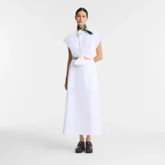 Blanc – Robe en popeline