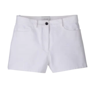 Blanc – Short en gabardine