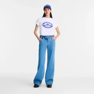 Blanc – T-shirt en jersey imprimé