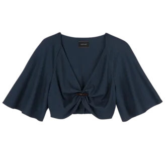 Bleu encre – Top en crêpe