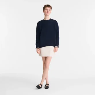 Bleu marine – Pull en maille
