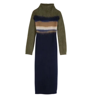 Bleu marine – Robe en maille