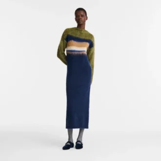 Bleu marine – Robe en maille