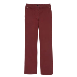 Bordeaux – Pantalon en coton surteint