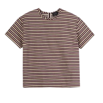 Bordeaux – T-shirt en popeline rayé