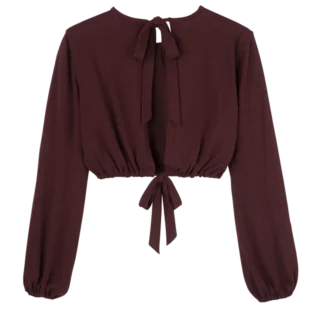 Bordeaux – Top en jersey crêpe