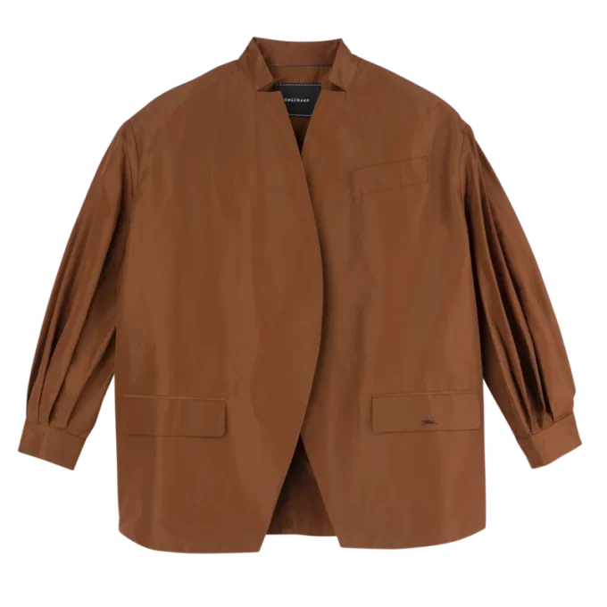 Cognac – Veste kimono en taffetas technique Cognac – Veste kimono en taffetas technique