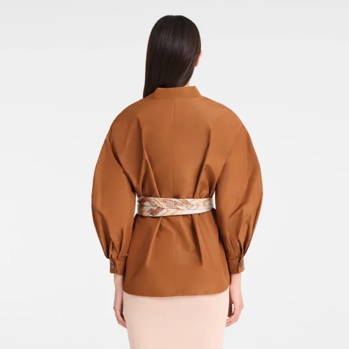 Cognac – Veste kimono en taffetas technique Cognac – Veste kimono en taffetas technique
