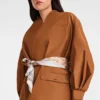 Cognac – Veste kimono en taffetas technique Cognac – Veste kimono en taffetas technique
