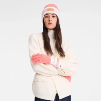 Corail/Rose – Bonnet en tricot Corail/Rose – Bonnet en tricot