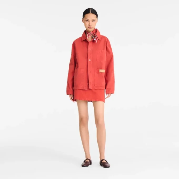 Coral – Veste en coton surteint