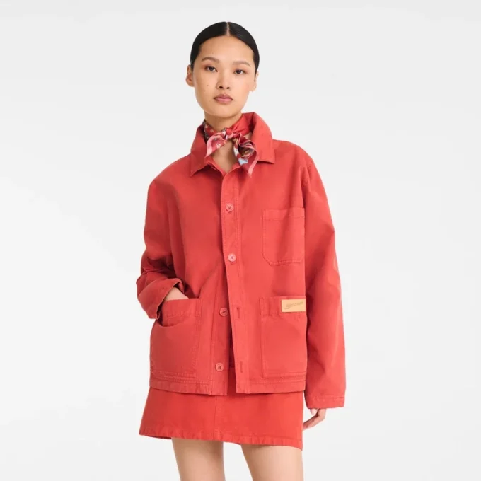 Coral – Veste en coton surteint