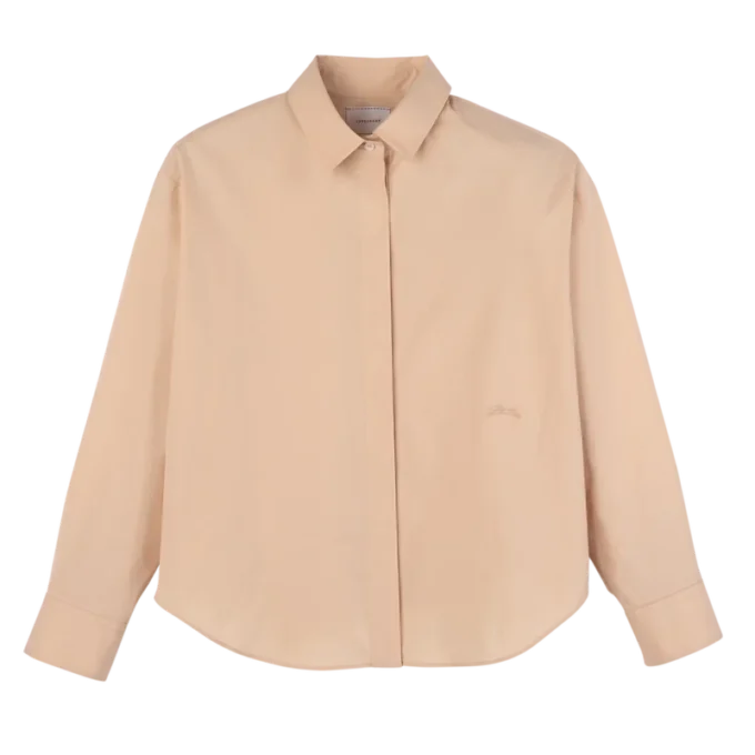 Crème – Chemise en popeline