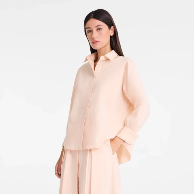 Crème – Chemise en popeline