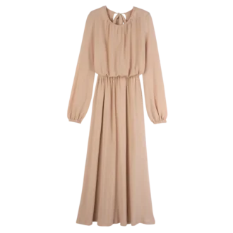 Crème – Jersey crêpe Robe longue